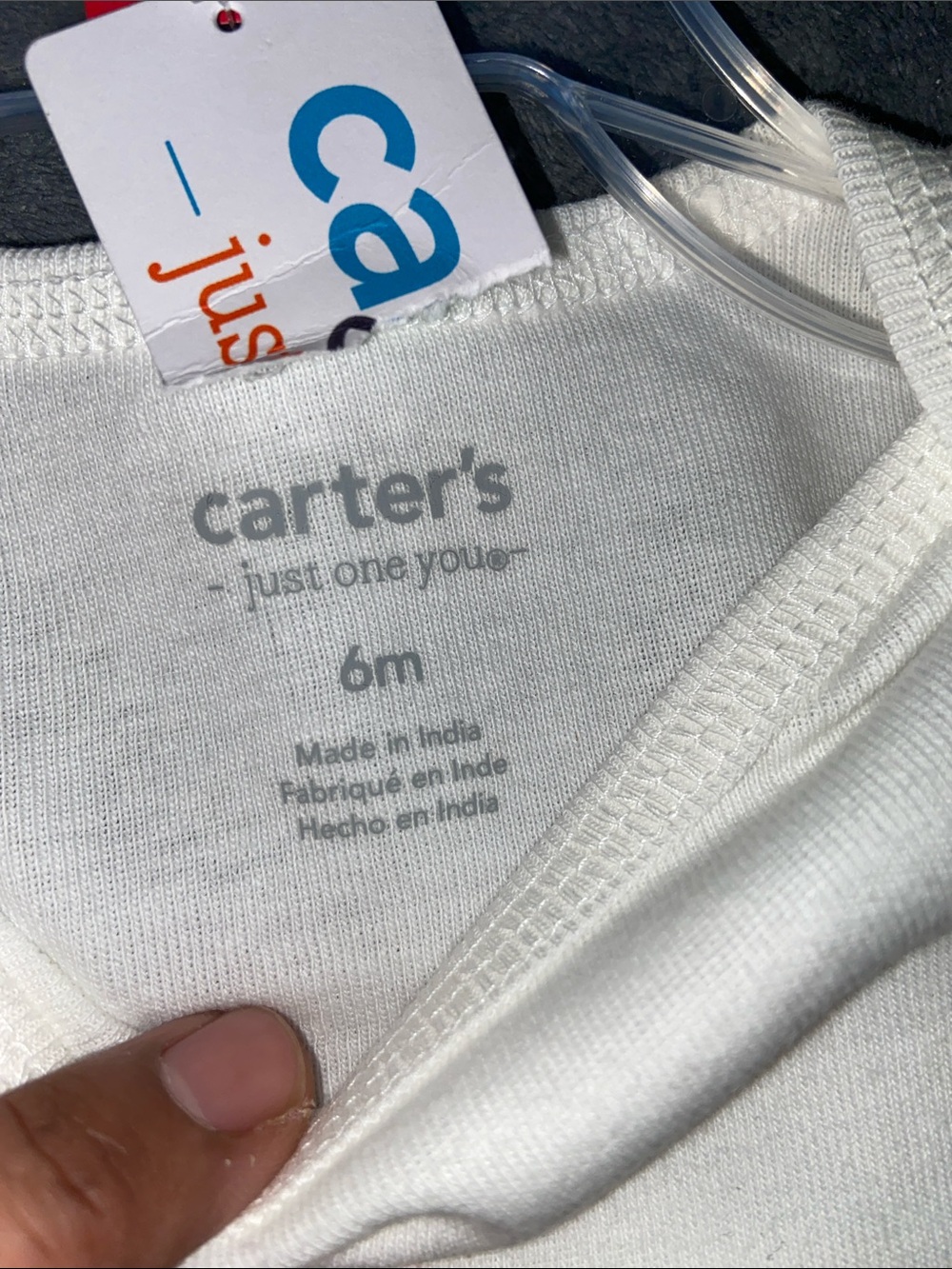 Carter's Cream Ghost 'Peek-A-Boo' Long-Sleeve and Pants size 6 Months - Picture 6 of 7